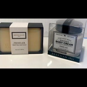 Beekman 1802 goat milk soap bar & body cream